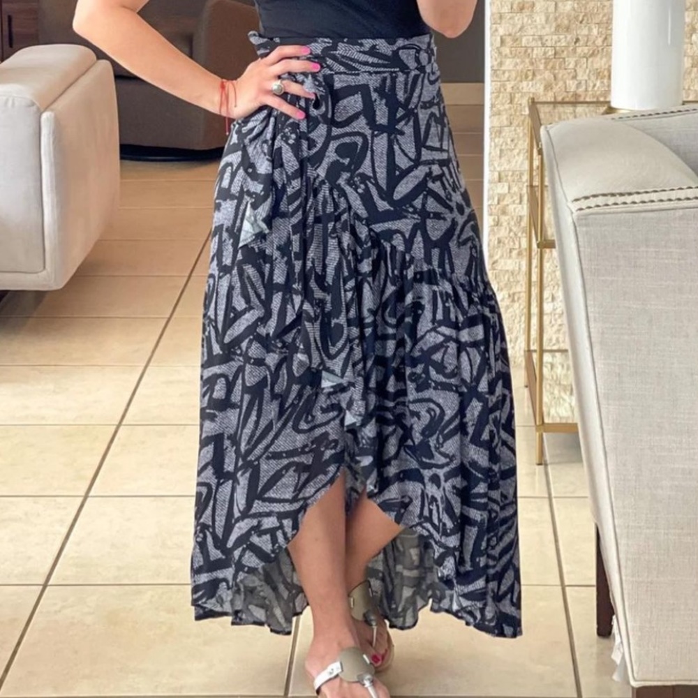 Wrap around maxi skirt